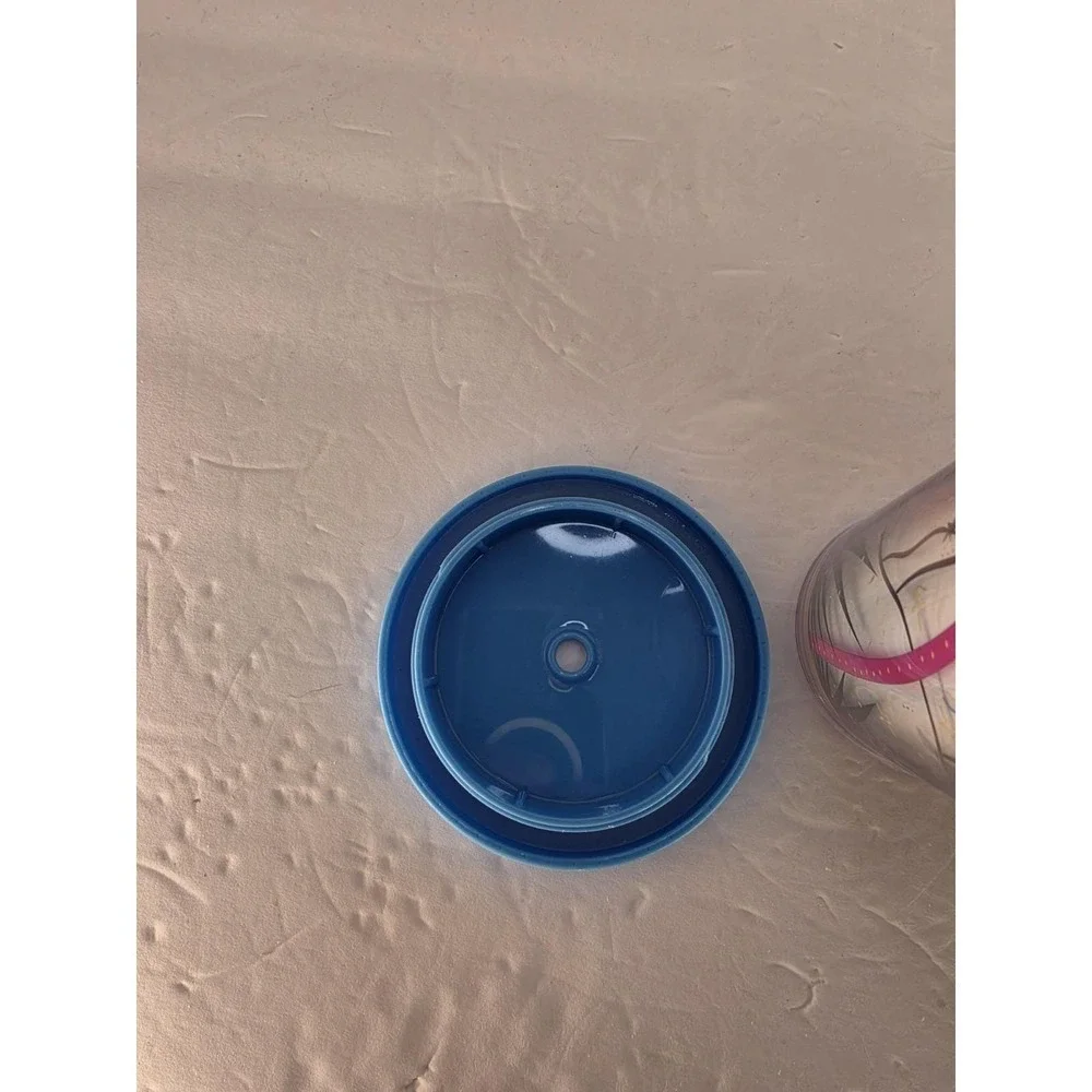 Starbucks x Manuel Swirls 16 oz Double Wall Tumbler Blue Lid Reusable Cup EUC